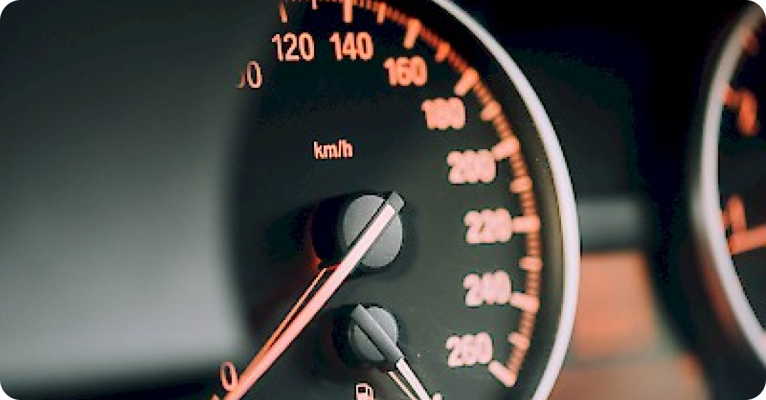 Speed of the car