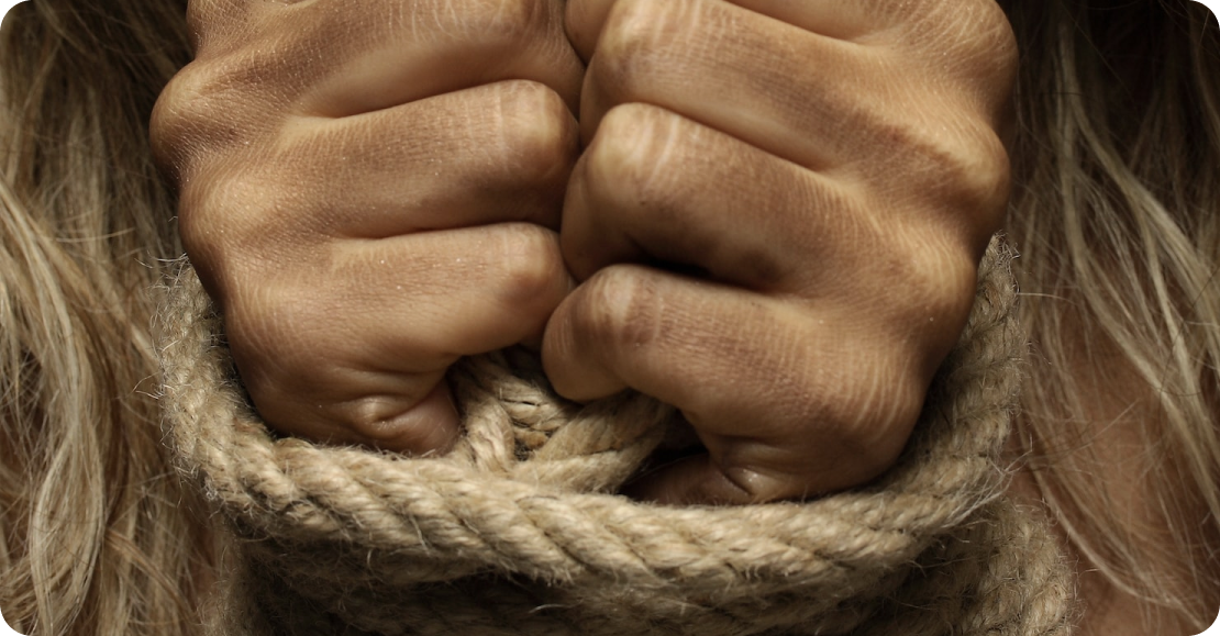 Hand in rope