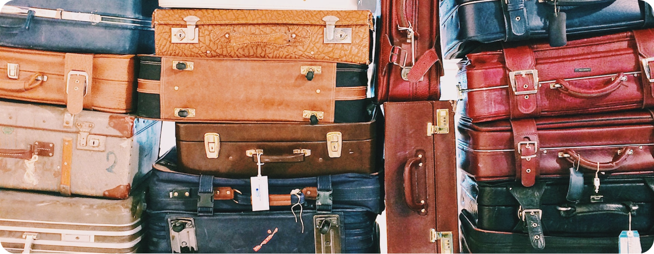 A bunch of suitcases